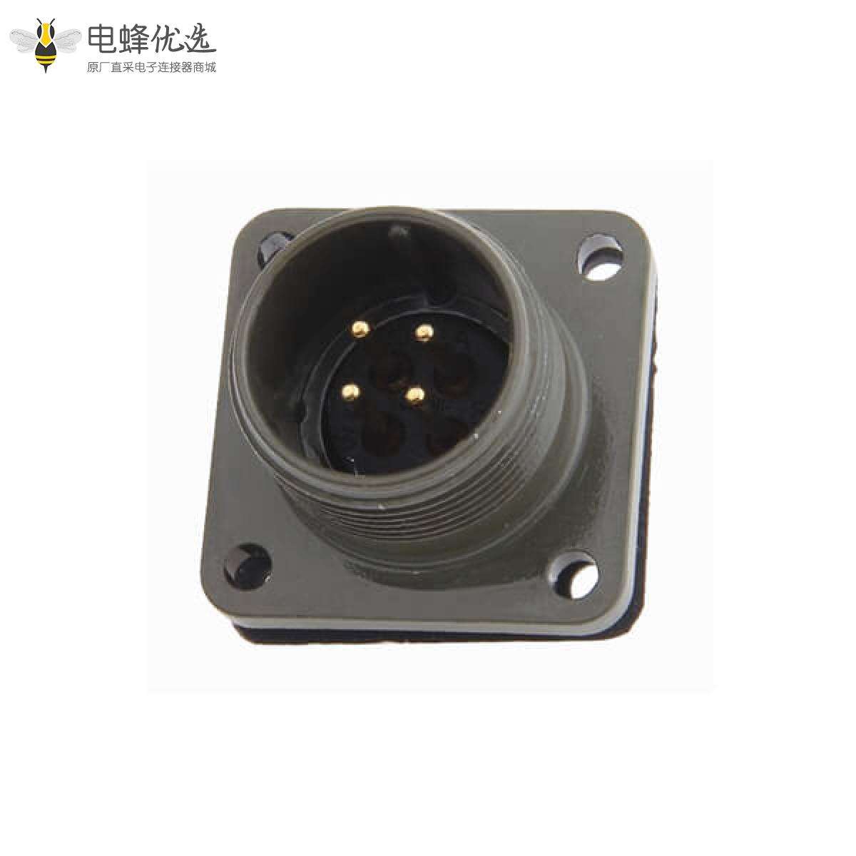 MS5015工防 MS3102A14S-2P 4芯公针航空插座
