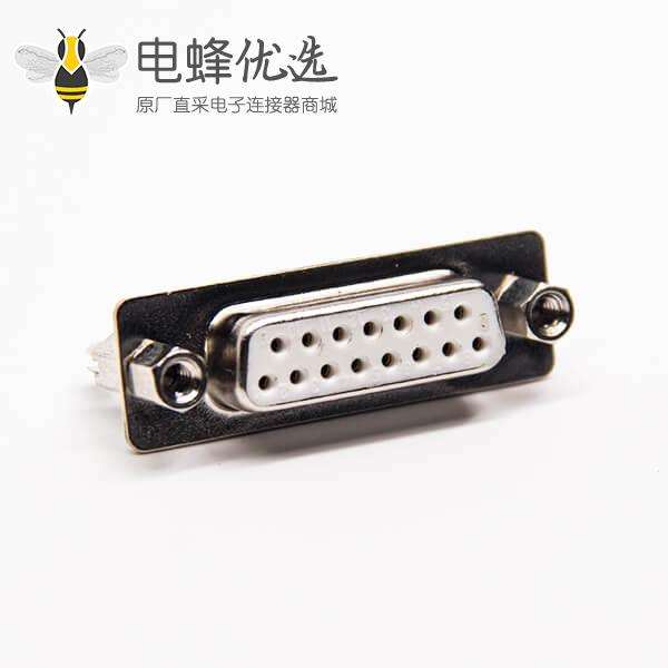 D-sub车针15针母头连接器直式插板接PCB板