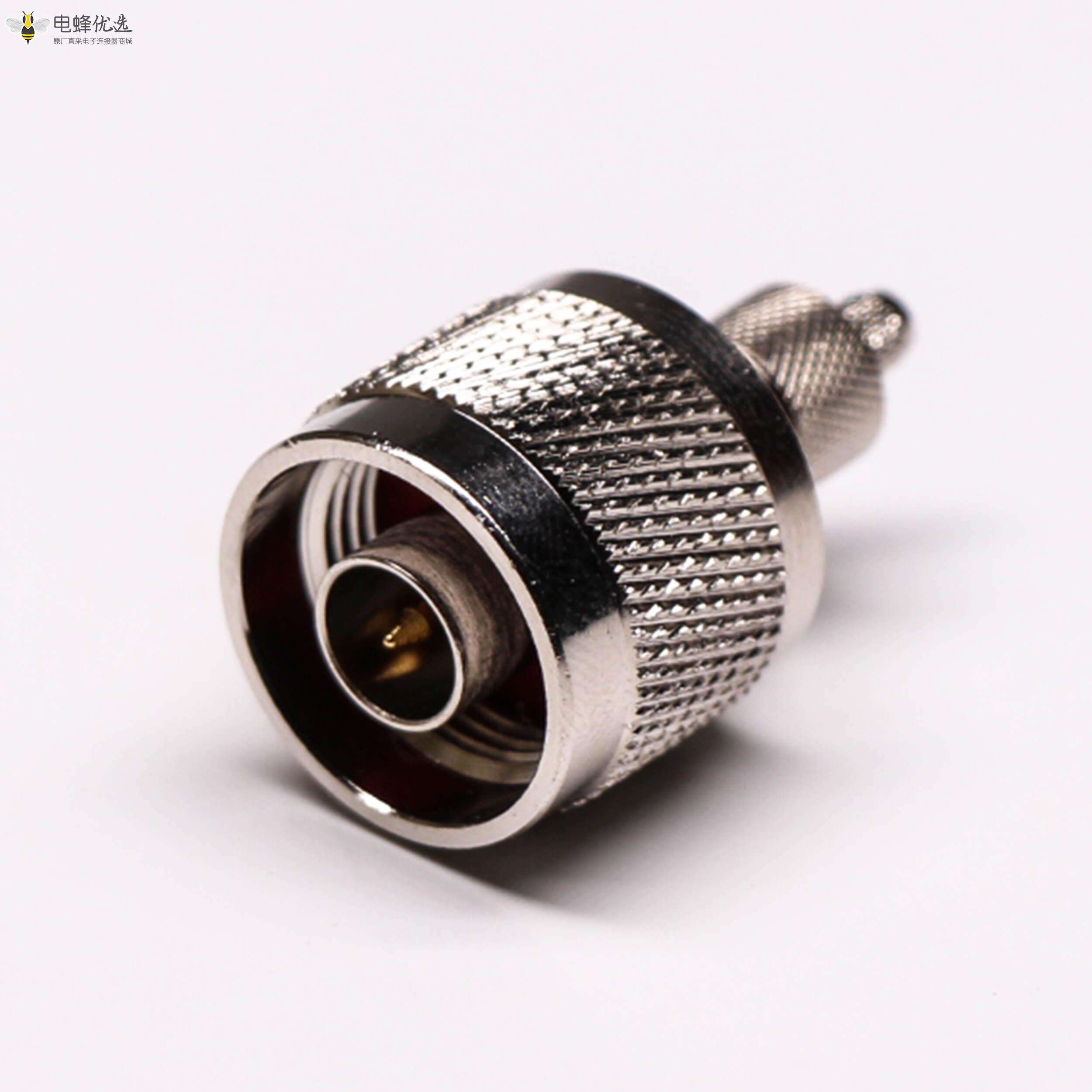 N型射频公接头直式焊接式接同轴线缆