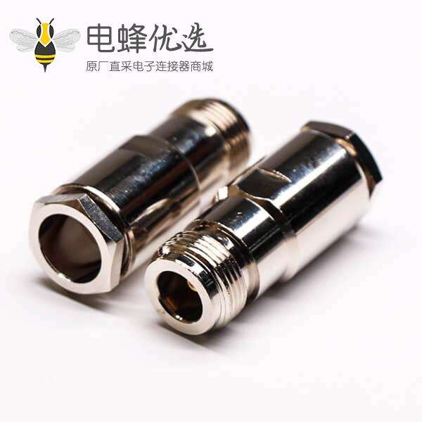 专业射频同轴连接器N型直式母头母针螺母锁紧