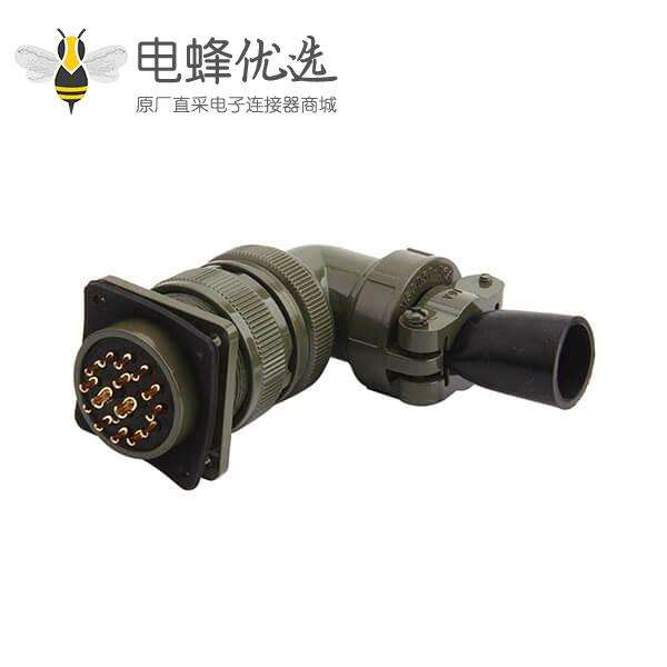 动力接头电源航空插头MS3108A24-7S防水16芯连接器