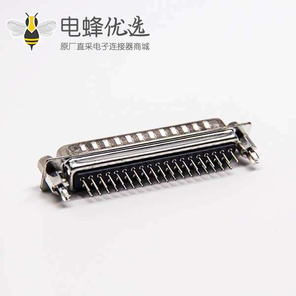 d sub 37针接口公头直式铆锁式插板接PCB板