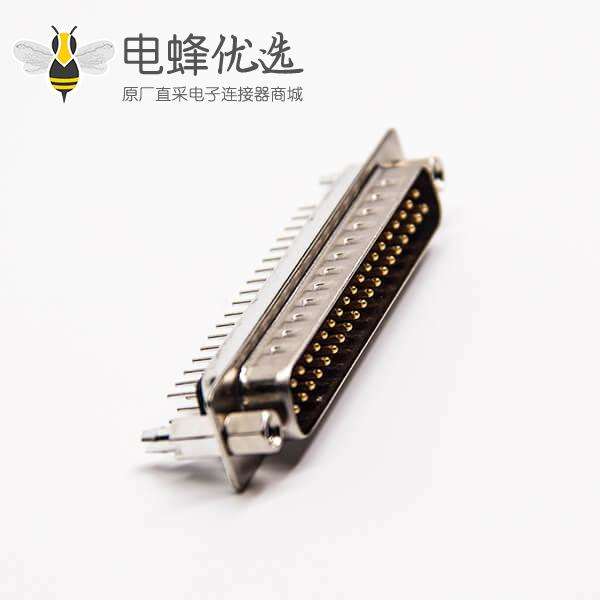 d sub 37针接口公头直式铆锁式插板接PCB板