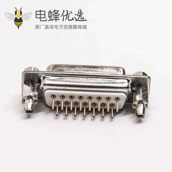 D-sub车针15针母头连接器直式插板接PCB板