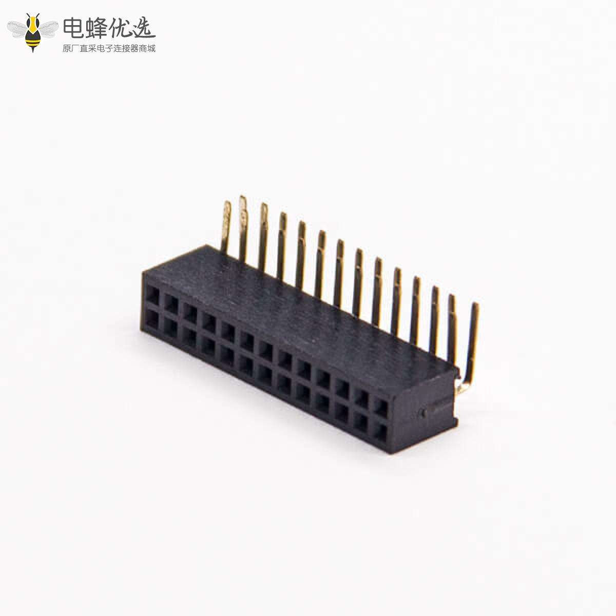 1.27mm双排母弯式90度2&times;13PIN插板