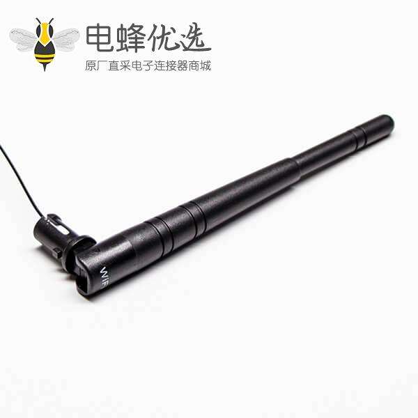 外置wifi增益天线黑色胶棒2.4G3dbi大S板端天线