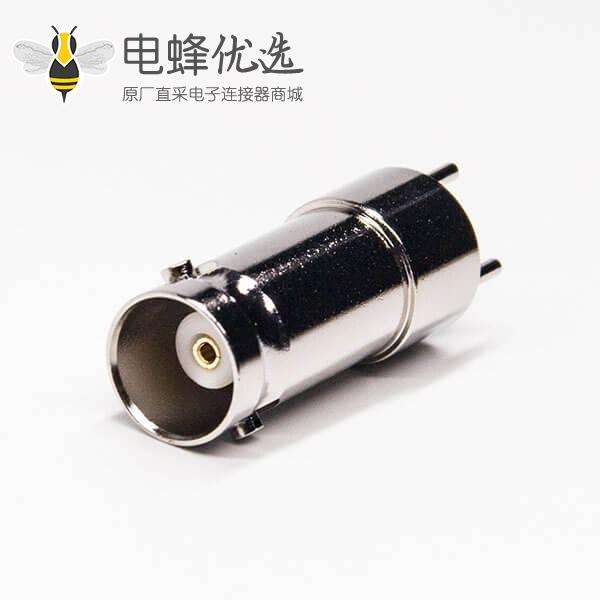 直插式bnc母头直式面板安装穿孔式接PCB板