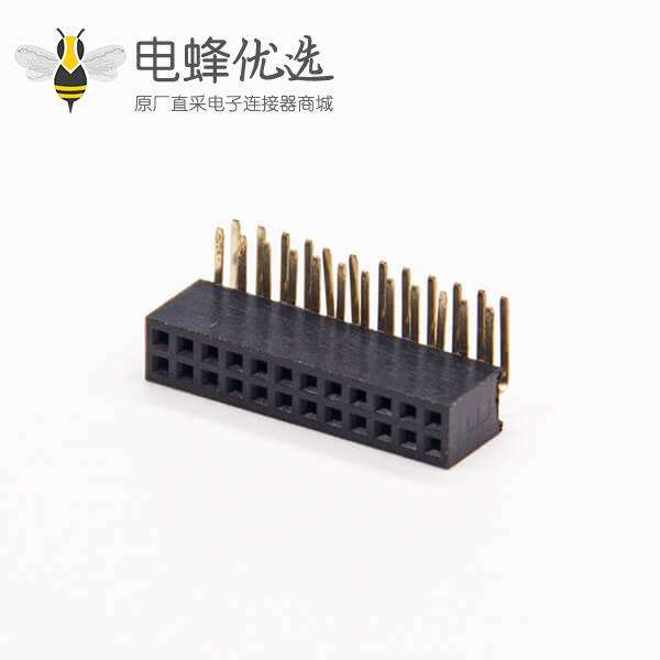 1.27mm排针连接器2&times;12 PIN H4.3弯式插板