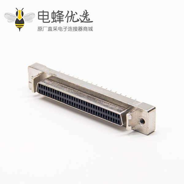 scsi68芯连接器直式180度母头插PCB板