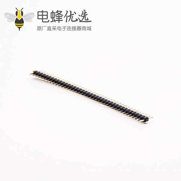 排针单塑单排公头连接器直式180度40pin间距2.0mm