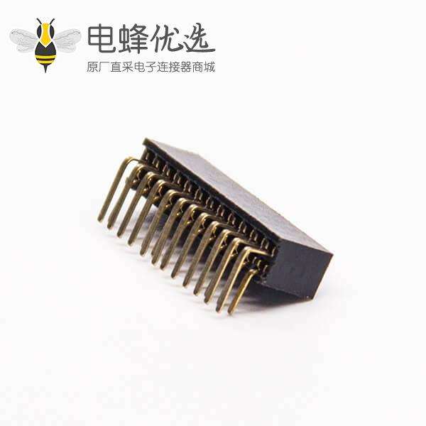 1.27mm排针连接器2&times;12 PIN H4.3弯式插板