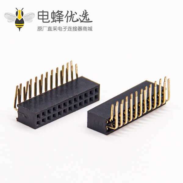 1.27mm排针连接器2&times;12 PIN H4.3弯式插板