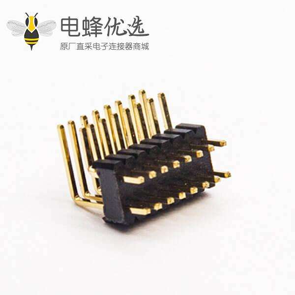 16p排针弯式90度间距1.27mm2&times;8PIN插孔