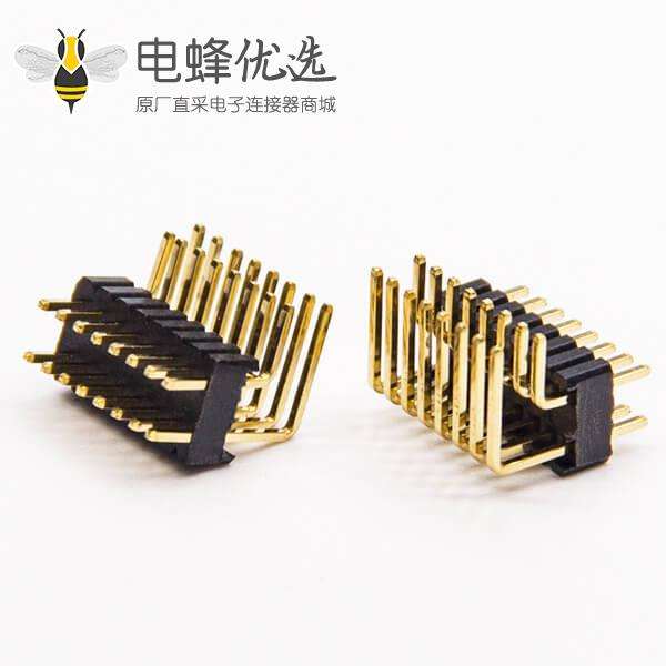 16p排针弯式90度间距1.27mm2&times;8PIN插孔