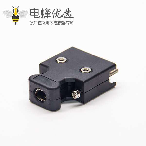 螺丝式SCSI连接器直式公头14pin黑色塑料壳