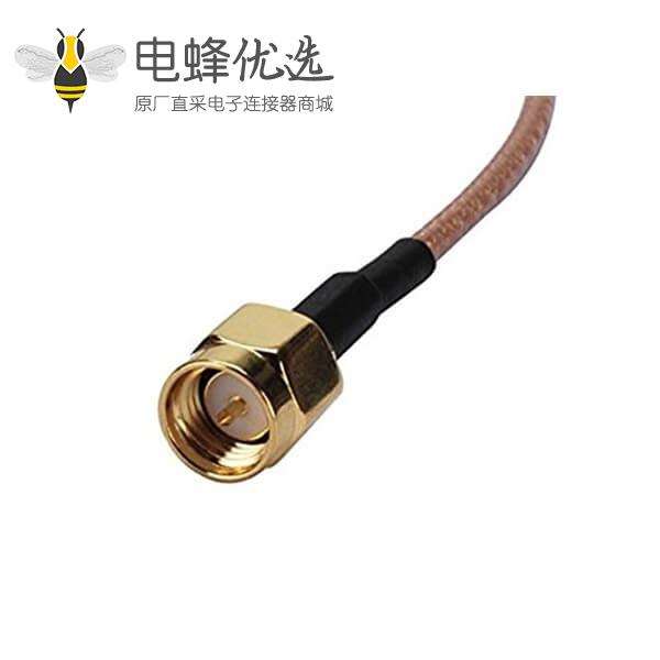 Fakra公头C型连接器转sma公头组装线