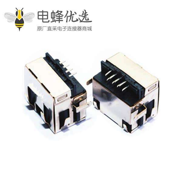 立式RJ45单口连接器母头PCB板插板式