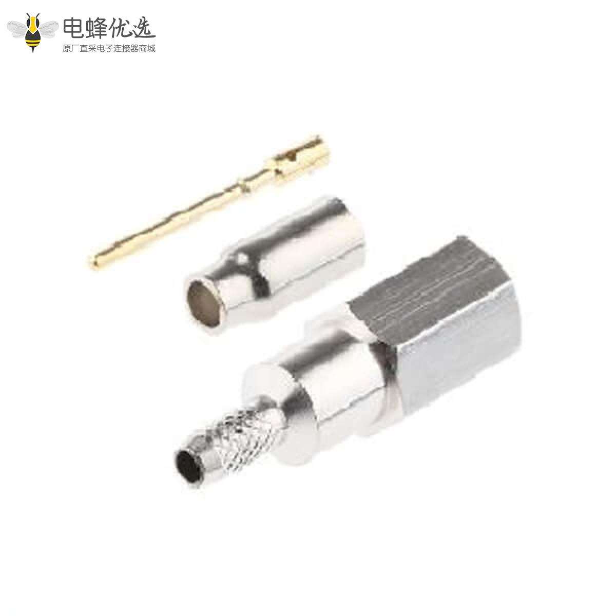 FME连接器插头压接直式电缆安装端子50&Omega;1.8GHz接线RG174/U