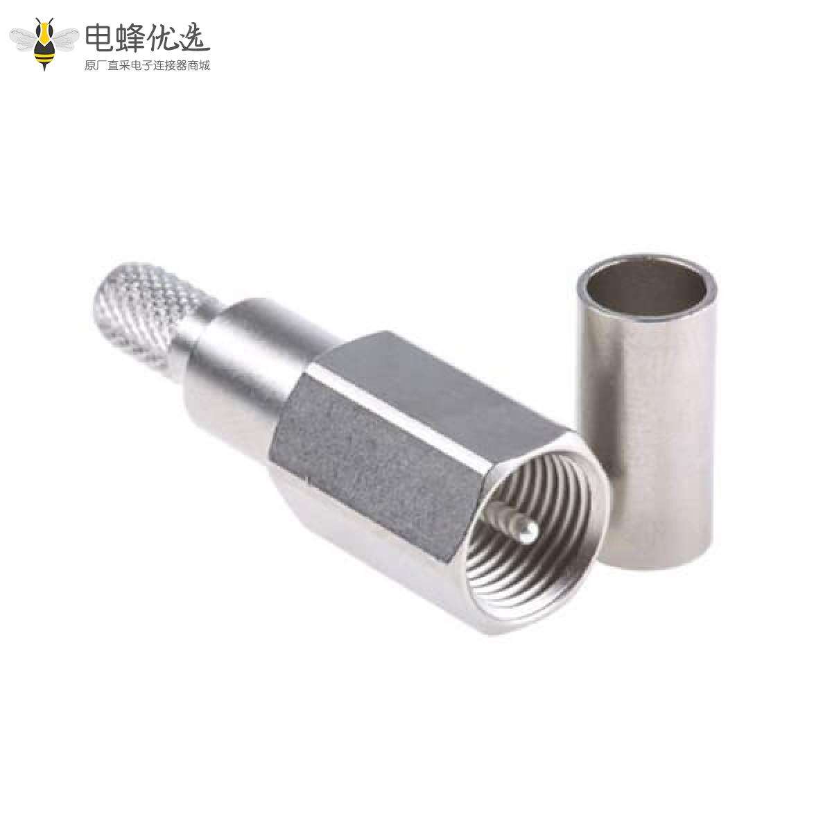 FME插座直式电缆安装连接器压接端子50&Omega;2GHz接线RG58 C/U