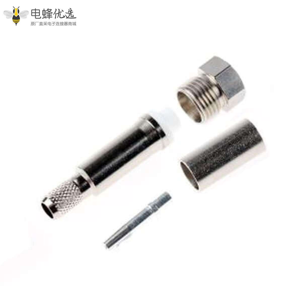 FME直式插孔接线RG58 C/U电缆安装连接器压接端子50&Omega;2GHz