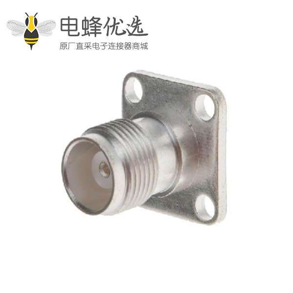 TNC连接器焊接法兰直母50&Omega;隔板端子用于面板安装