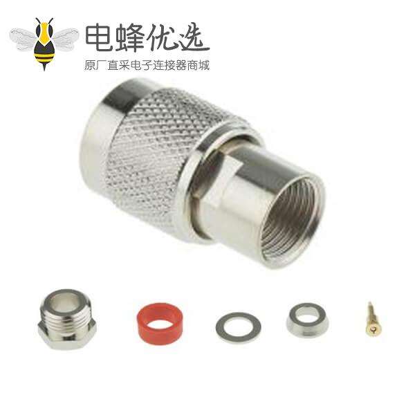 TNC插头直式通50&Omega;电缆公头焊接端子适用于RG58 / U