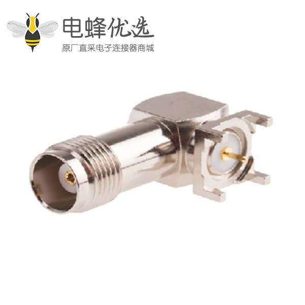 TNC连接器焊接直角母头50&Omega;PCB安装端子