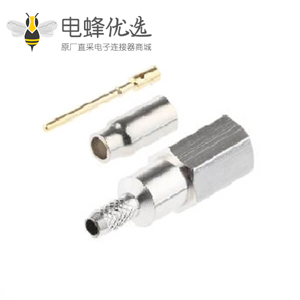 FME连接器插头压接直式电缆安装端子50&Omega;1.8GHz接线RG174/U