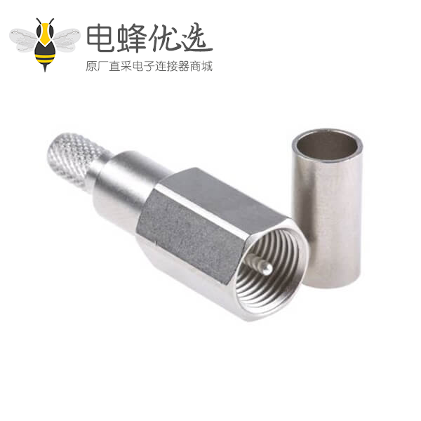 FME插座直式电缆安装连接器压接端子50&Omega;2GHz接线RG58 C/U