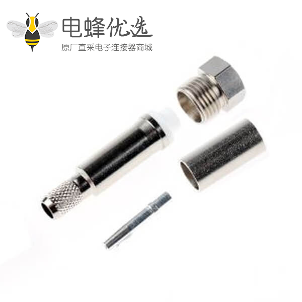 FME直式插孔接线RG58 C/U电缆安装连接器压接端子50&Omega;2GHz