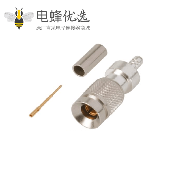 1.0 / 2.3连接器直线75&Omega;插头焊接端子用于电缆安装