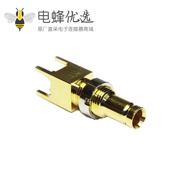 1.0 / 2.3连接器插孔直75&Omega;焊接端接,PCB安装标准隔板配件