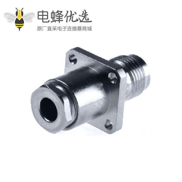 TNC母4孔法兰直型50&Omega;面板安装隔板连接器RG141