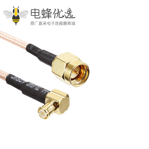 SMA射频接头信号线RG316转MCX弯公头