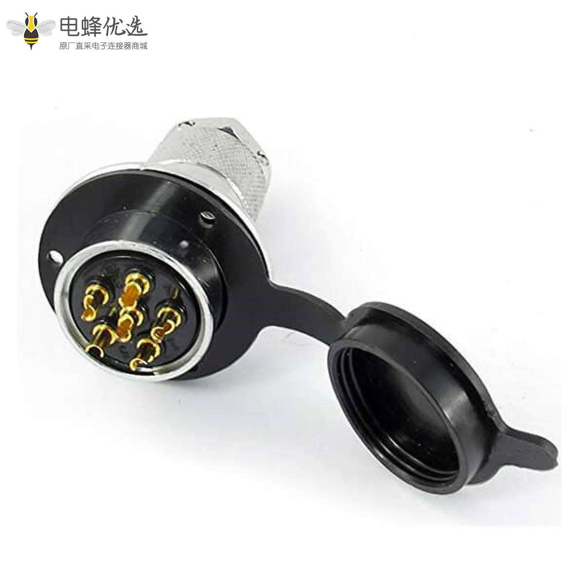 GX30-7芯法兰安装公母插头插座电子连接器