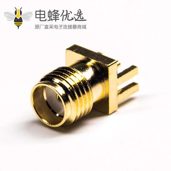 sma接头卡板式直式面板安装接PCB板镀金