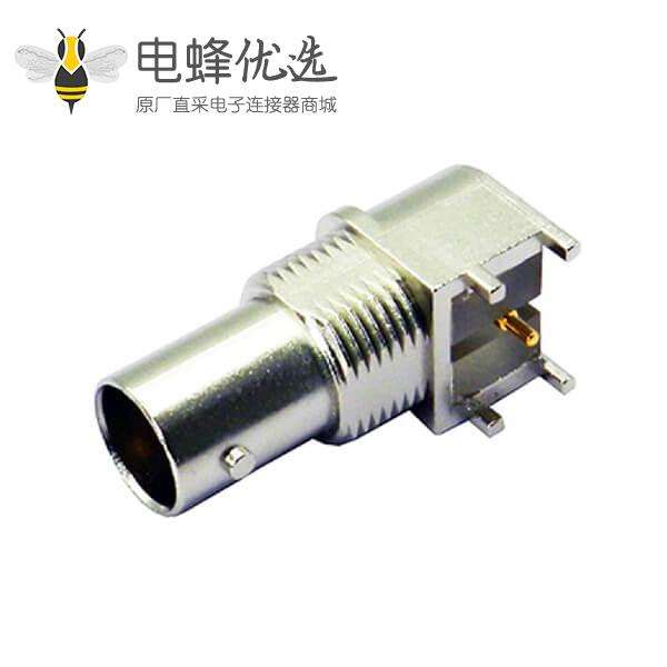 板端BNC高清母头90度接线连接器 75欧姆