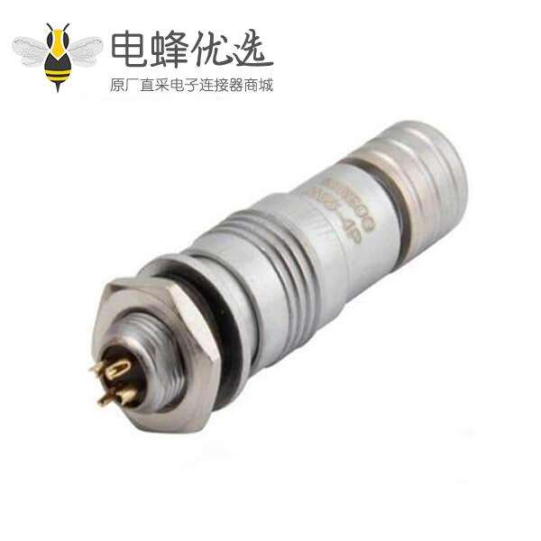 XS6-4芯开孔6mm 推拉式航空插头 XS6-4P