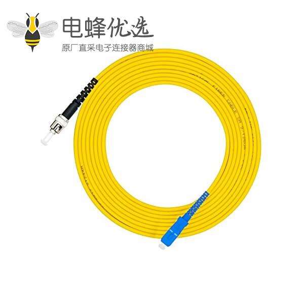单芯光纤跳线3M长SC转ST单工单模 9/125&mu;m OS2