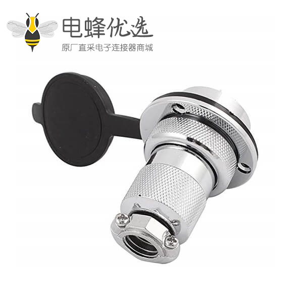 GX30 8芯圆形法兰连接器母头公座航空连接器