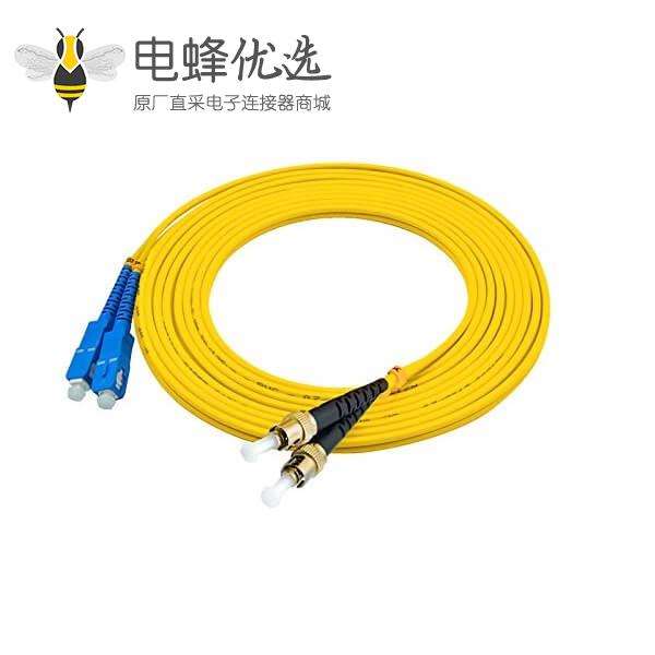 SC单模光纤线长3米转ST 9/125&mu;m OS2双工