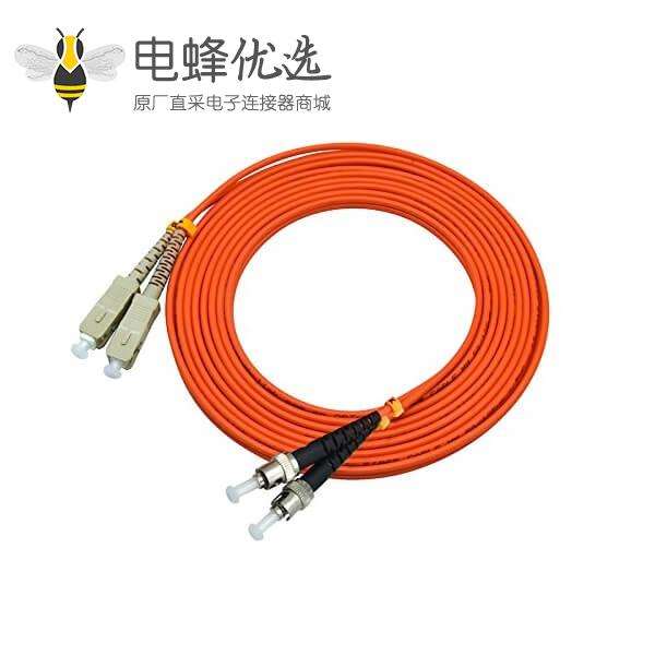 SC ST光纤跳线线长3米 50/125&mu;m OM2双工多模