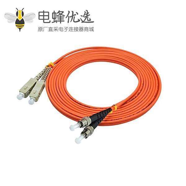 SC ST光纤跳线线长3米 50/125&mu;m OM2双工多模
