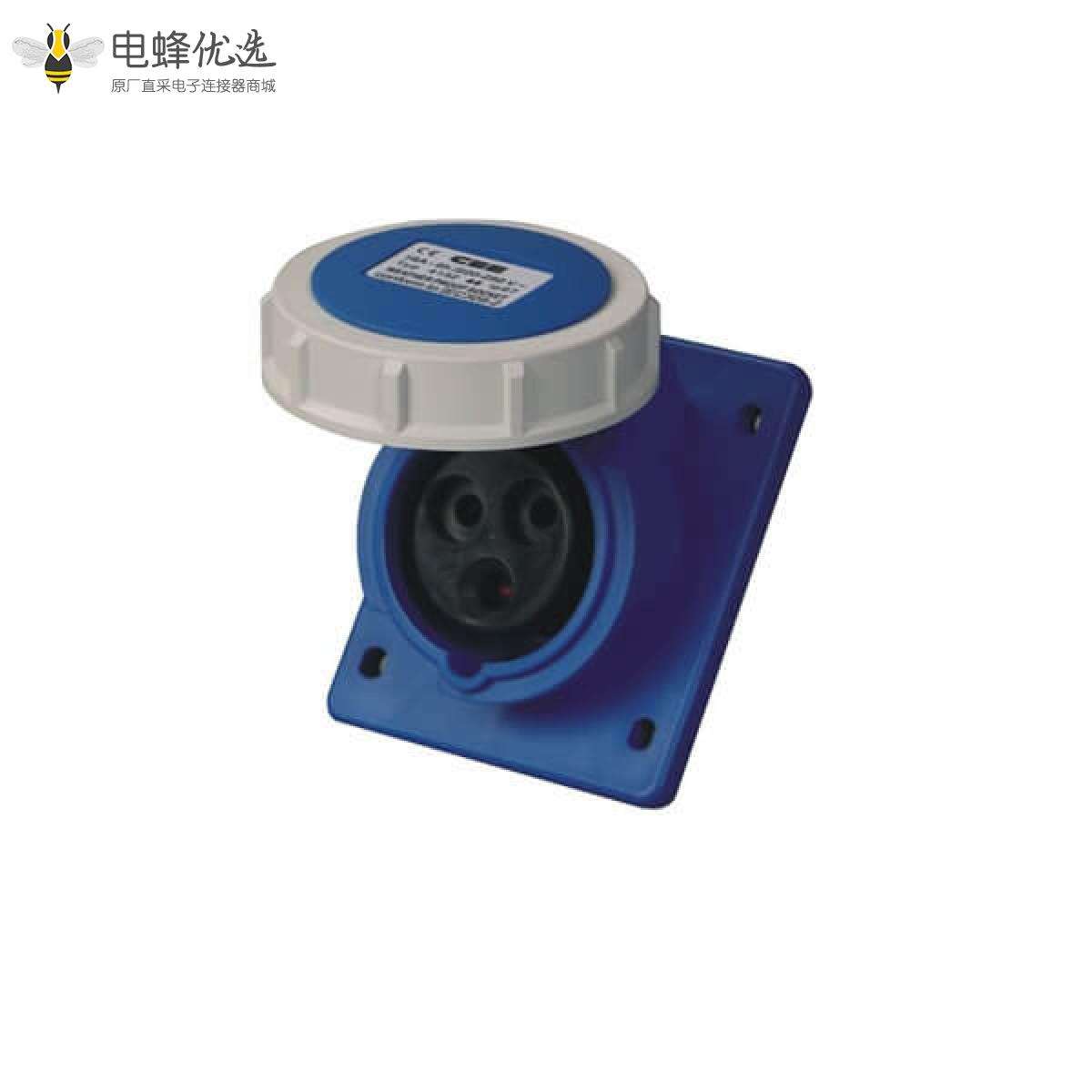 暗装斜座 16A 3芯 工业插座