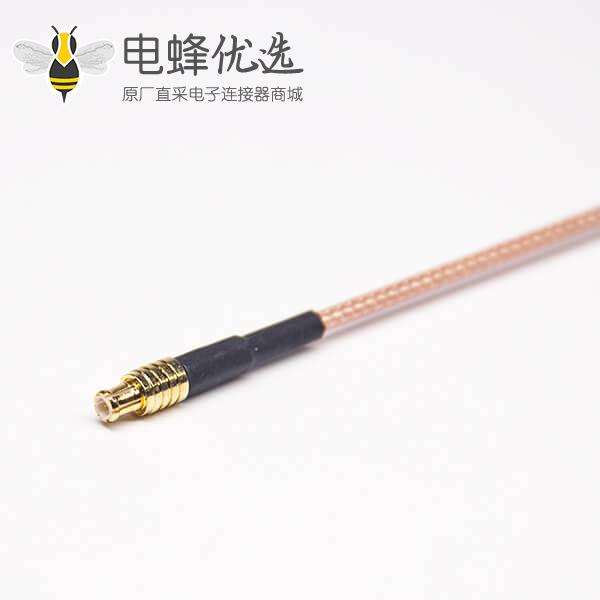 MCX射频同轴连接器公90度转180度公接RG316线长10cm