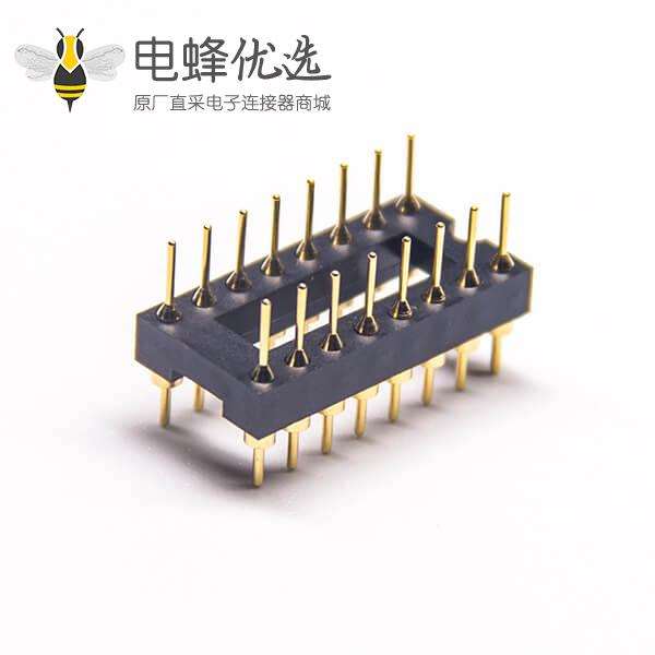 2.54排针塑胶高3mm 180度双排圆孔插板式5pcs