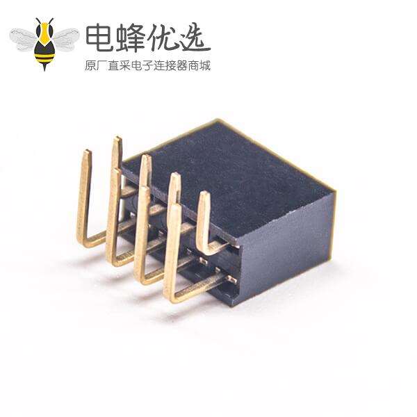 双排母座 弯间距2.54mm单塑Y型连接器塑高8.5mm 10pcs