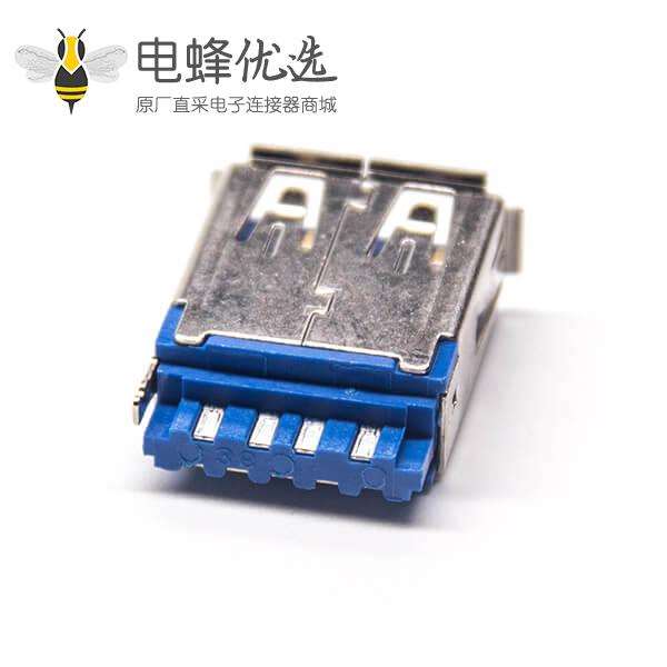 USB3.0 A母插板180度铜壳1U''无卷边