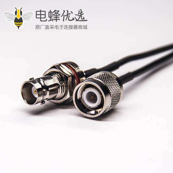 bnc防水母头前锁板转tnc直公头接RG174线