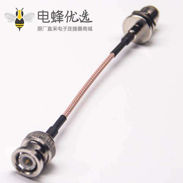 tnc接头防水前锁板母头转bnc公头接RG316组装线材